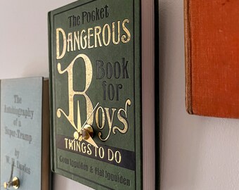 Clock - Boys Clock - Green Clock - Small Wall Clock - Dangerous Book for Boys - Childs Clock - Gift for Boy - Gift for Him - Recycled Clock