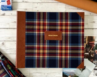 Personalised Album, Custom Tartan, Medium - Wedding Album, Wedding Scrapbook, Tartan Book, Wedding Photos, Custom Scrapbook Album