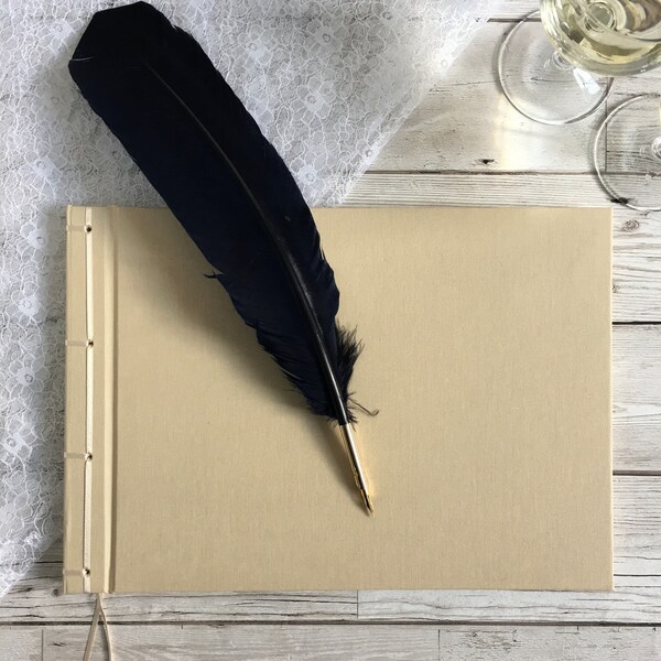 Linen Guest Book Etsy