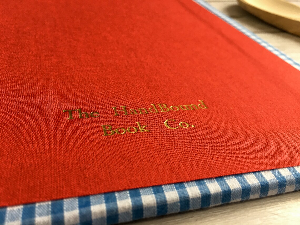 A4 Recipe Binder Blue Gingham Personalised Recipe Folder Etsy