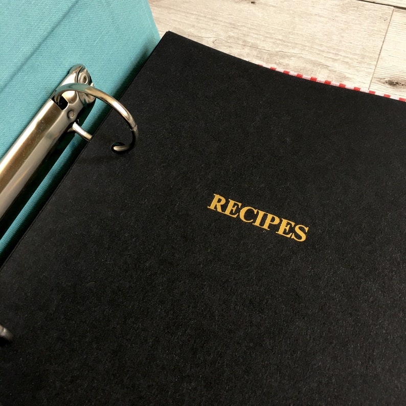 A4 Recipe Folder Gingham Personalised Recipe Folder Etsy