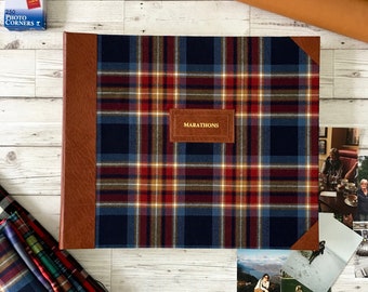 Personalised Wedding Album, Tartan Wedding, Large Scrapbook - Personalised Album, Custom Album, Leather Album, Traditional Weddings