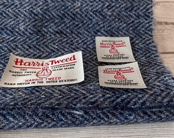 Harris Tweed Material - Blue Grey - Herringbone - 89x25cm - HB81 - Isle of Harris - Craft Material - Applique Material - Patchwork Material