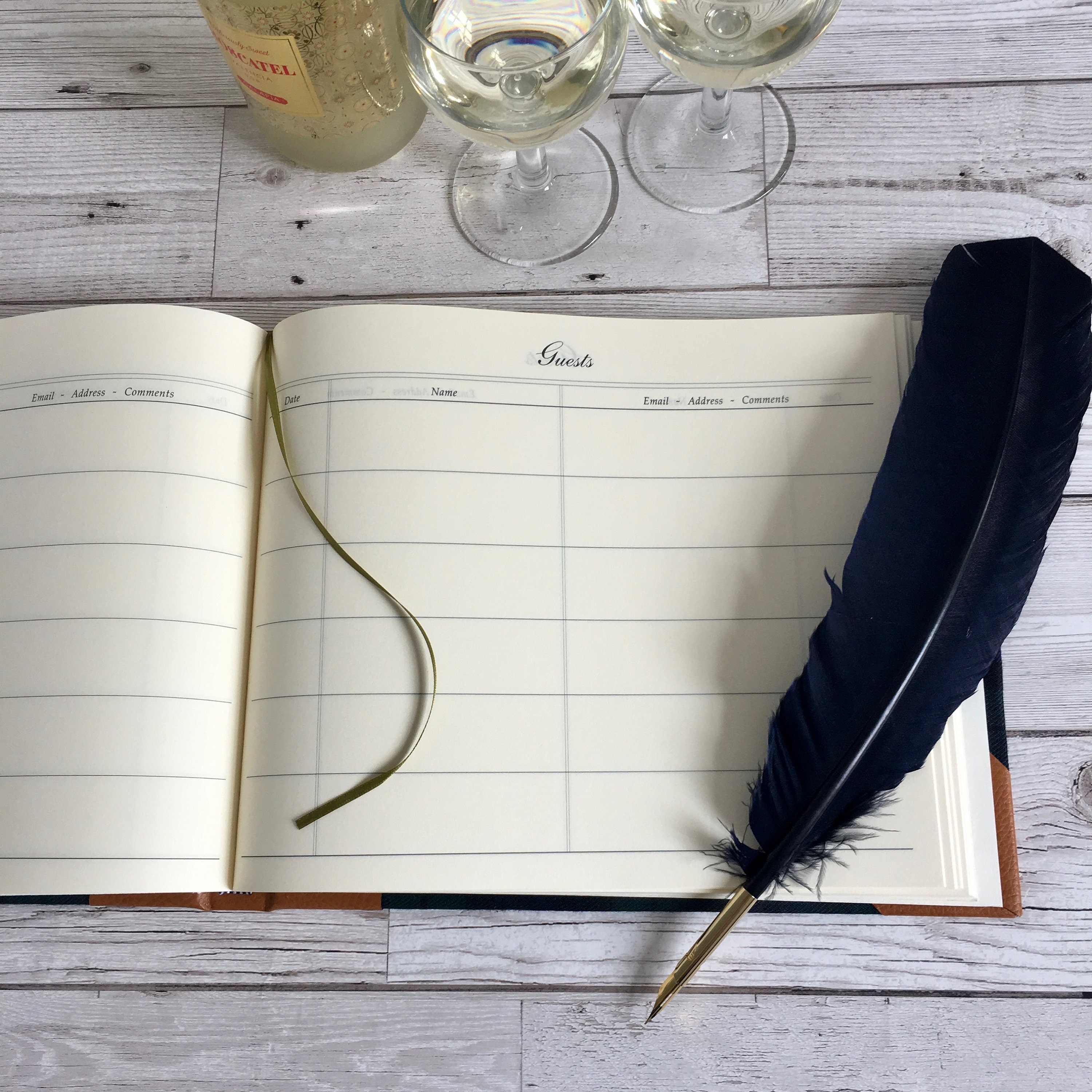 Personalised Wedding Guest Book Black Watch Tartan Guest Etsy UK