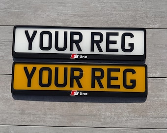 Audi S Line Number Plate Frames | UK Car Exterior Styling Upgrade