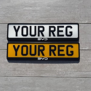 BYD Number Plate Frames | Black UK Plate Holder, Exterior Upgrade
