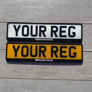 Range Rover Number Plate Frames | Black UK Plate Holder, Exterior Upgrade