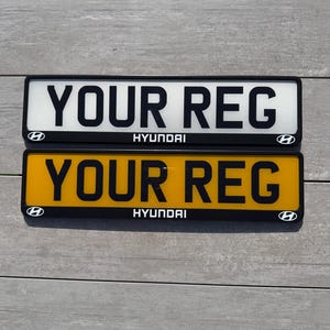 Hyundai Number Plate Frames | Black UK License Plate Holder, Exterior Upgrade
