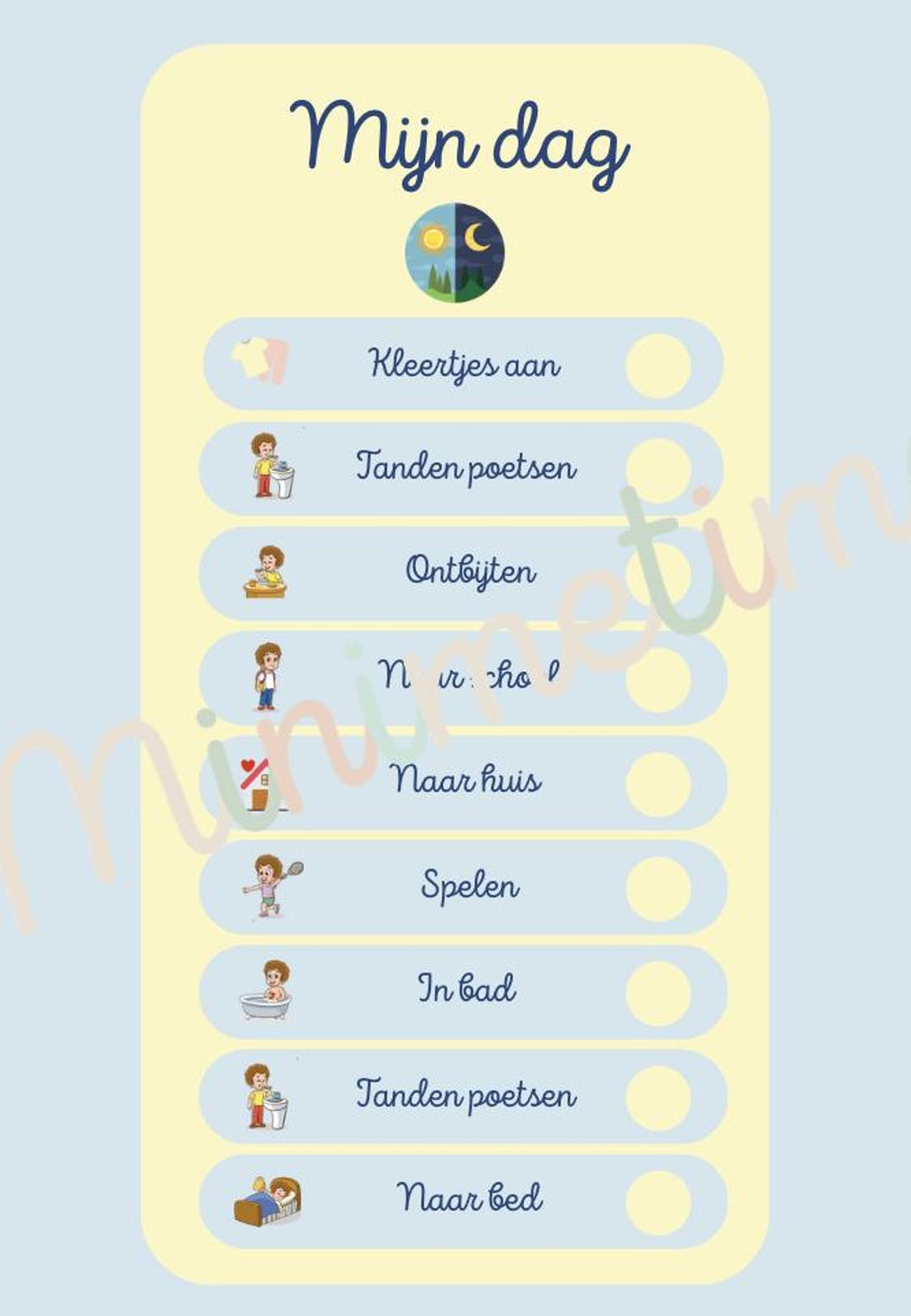 Pictogram Ochtend Routine Visuele Dagplanner Voor Kinderen | Meerdere Stijlen | Printable PDF ...