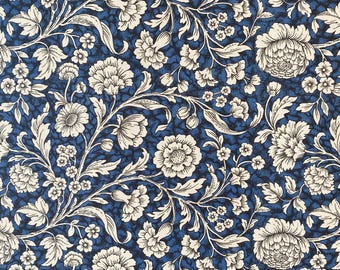 Italienisches Papier CARTA VARESE Dekor 284 - "Blumenteppich blau"