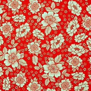 Italian Paper - CARTA VARESE Design 312 - "Buschrosen rot"
