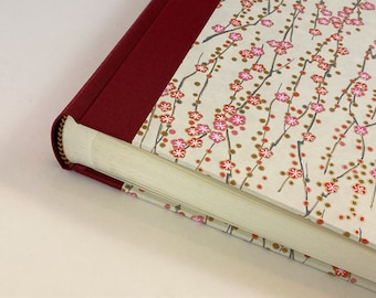 Photo Album 24 x 25cm (ca. 9x10")  - cover Chiyogami Design "Weddingflowers"