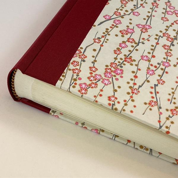 Photo Album 24 x 25cm (ca. 9x10")  - cover Chiyogami Design "Weddingflowers"