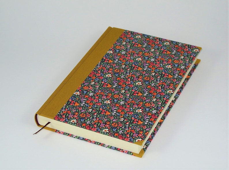 Floral Italian Paper Notebook: Linen Spine, Acid-Free Pages image 2