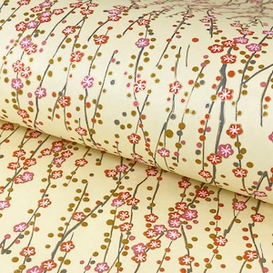 Japanese CHIYOGAMI Paper - Design TD-4683 - &quot;Weddingflowers&quot; 63x47cm