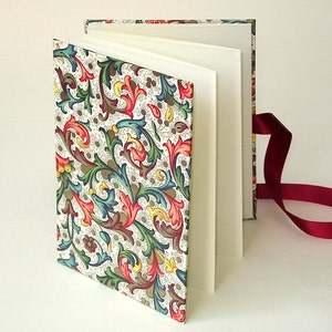 Leporello cover Italian CARTA FIORENTINA "Paradiso fiorentino" gold print