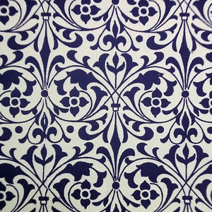 Italian Paper - CARTA VARESE Design B193 - "Decorative Ornament blue"