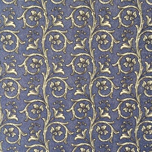 Italienisches Papier CARTA VARESE - Dekor 308 - "Ranken blau"