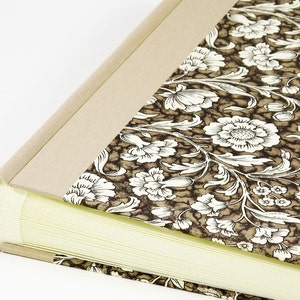 Photo Album 24x25cm / 9"x10" - Cover CARTA VARESE Design "Flower Carpet Brown"