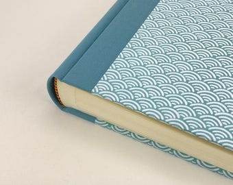 Photo Album, Guestbook 24 x 25cm (ca. 9x10")  - cover Chiyogami Design "Wellenspiel 2"