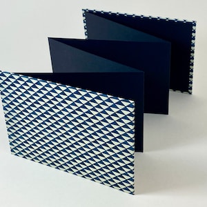 LEPORELLO Photo-Fanfold, format horizontal, couverture CHIYOGAMI « Saphir »