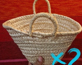 Handwoven Straw Bag | French Market Basket | Handmade Shopping Bag | Natural Boho Beach Bag