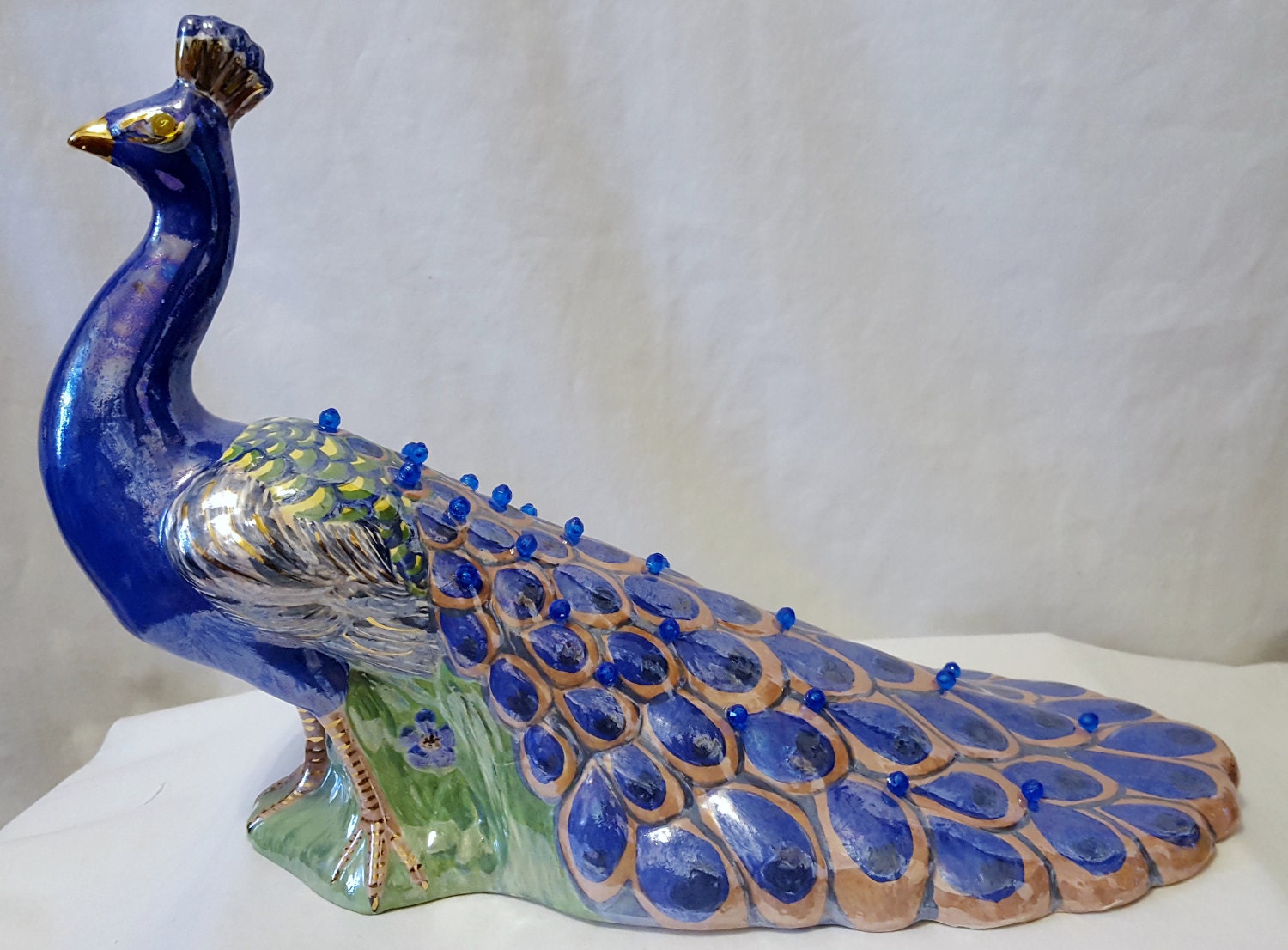 Peacock Statue Ceramic Peacock Standing Peacock Etsy
