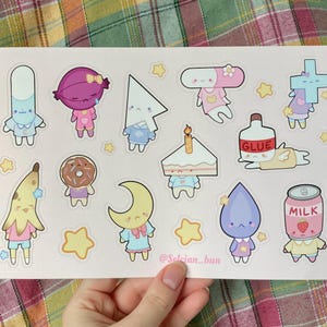Object heads - silly lil guys whimsical matte sticker sheet