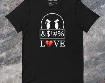 F*ck Love Graphic T-Shirt | Broken Heart Tee | Alternative Streetwear