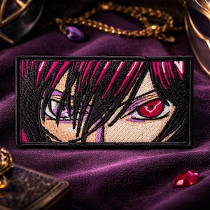 Anime Code Geass Aufnäher | Lelouch vi Britannia Aufnäher | Code Geass Zero Gestickter Aufnäher | Anime Stickdatei | Code Geass Geschenk