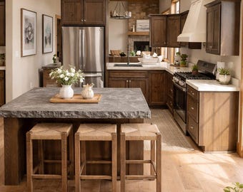 Custom Barnwood Kitchen Cabinets Rustic Luxury Farmhouse Design Solid Wood Handmade