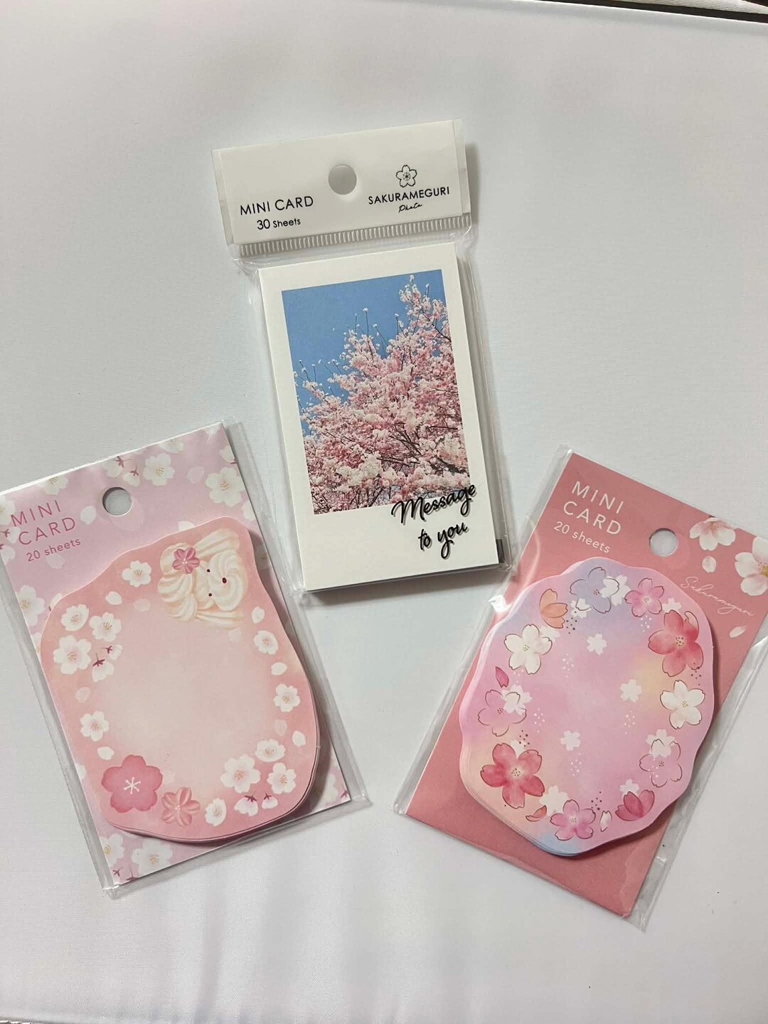 Sakura Mini Sakura Mini Card Set of 3 – Made in Japan Cherry Blossom Cards - Etsy