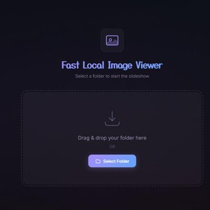 Fast Local Photo Viewer & Slideshow Web App | Private Offline Image Gallery | No Installation Required | HTML JavaScript Source Code