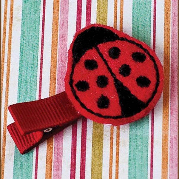 Red Felt Ladybug Hair Clip - Red Ladybug - Toddler Hair Clippie - Felt Hair Clip