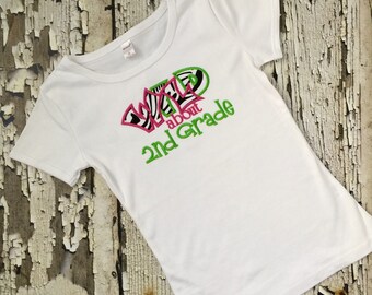 Wild About 2nd Grade -  Second Grade Shirt - Wild about School Tshirt - Back To School Shirt