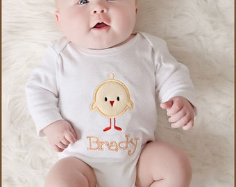 Vêtements personnalisés pour bébé - Chemise body baby chic - Manches longues brodées