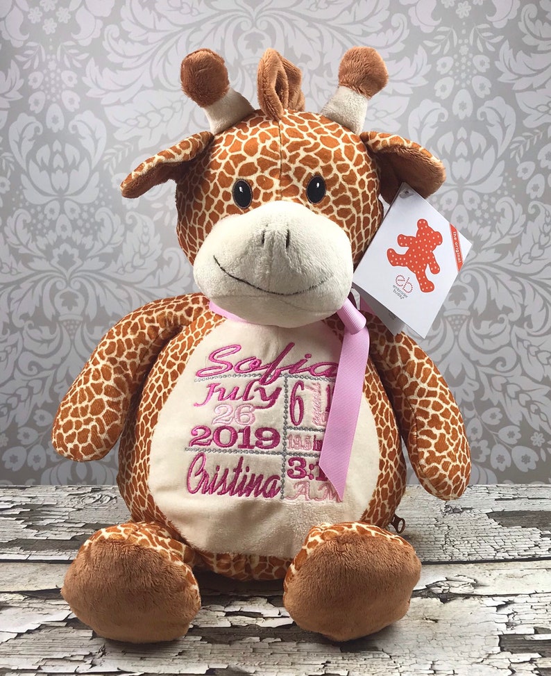 Personalized Stuffed Animal Birth Announcement Stuffed - Etsy
