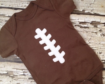 Football Shirt or Bodysuit - Brown Lace Up Bodysuit- Personalized Football Shirt