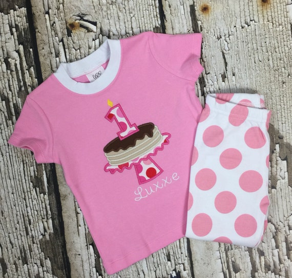Pink Pancake Pjs Monogrammed Birthday Pancake Pajamas Etsy