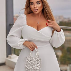 Blue Plus Size Wedding Guests Dresses - Etsy
