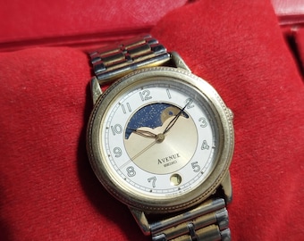 Vintage Seiko Avenue Quartz Moon Phase 6F34 6000 Two Tone DateJust OCT 1978 JDM