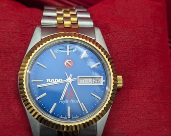 Refurbished Vintage Rado Purple Horse - Two Tone – Blue Dial – Men’s Dress Watch