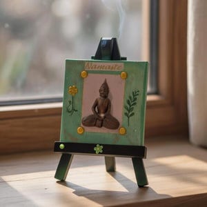 Tableau Peint à la Main Monica Mirafiori Toile sur Cadre en Bois