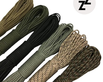 550 Paracord Rope 4mm – 7 Strand Polyester Cord for DIY Bracelets & Craft Projects