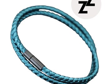 Pulsera minimalista para hombre: cuerda trenzada de 4 mm, varios colores y tamaños.
