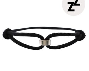 3 mm Dünne Kordel Armband mit Edelstahl Spule Verstellbar Unisex
