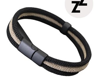 Modernes Herrenarmband - 4 mm starkes Mailänder Wickelarmband mit abnehmbarem Magnetverschluss