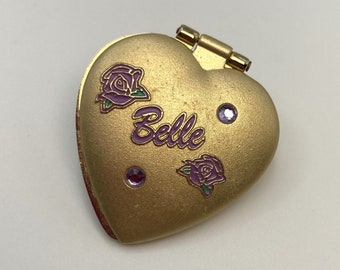 Vintage Belle Heart Hinged Locket Trading Pin - Gold Tone - 2003 - Beauty and the Beast - Vintage Disney Trading Pins