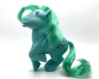 Vintage My Little Pony - G1 MLP - 1983 - Pegasus - Medley - Music Notes Cutie Mark - Mint Green - 1980s My Little Ponies