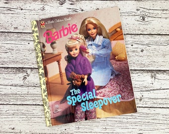 Vintage Barbie - Little Golden Book Barbie - 1997 - Vintage Little Golden Book - Barbie The Special Sleepover